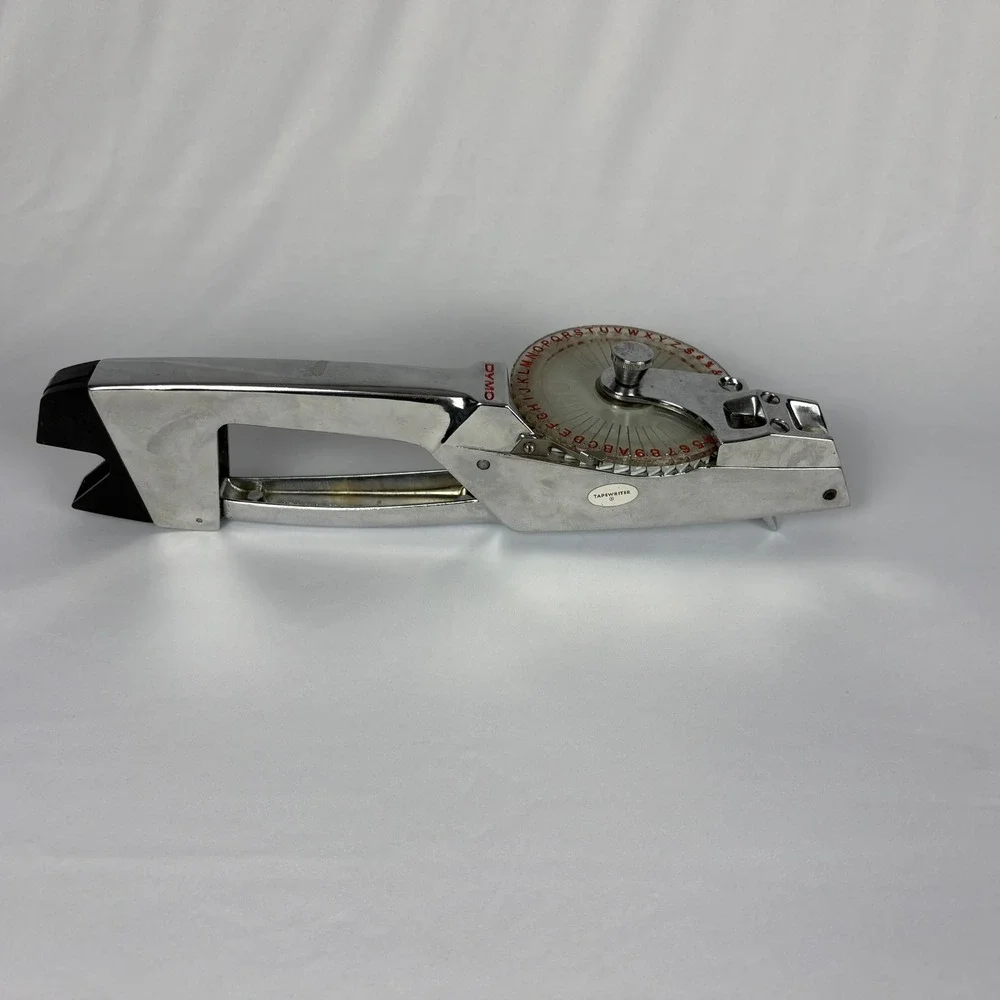 Vintage Dymo Tapewriter Chrome Embossing Label Maker Made in USA Retro Office